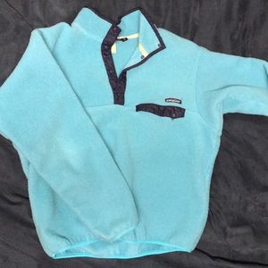 Retro baby blue Patagonia Fleece Pullover